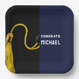 Plato De Papel Placas de papel de la Parte de Graduación Personal