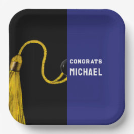 Plato De Papel Placas de papel de la Parte de Graduación Personal