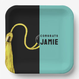 Plato De Papel Placas de papel de la Parte de Graduación Personal