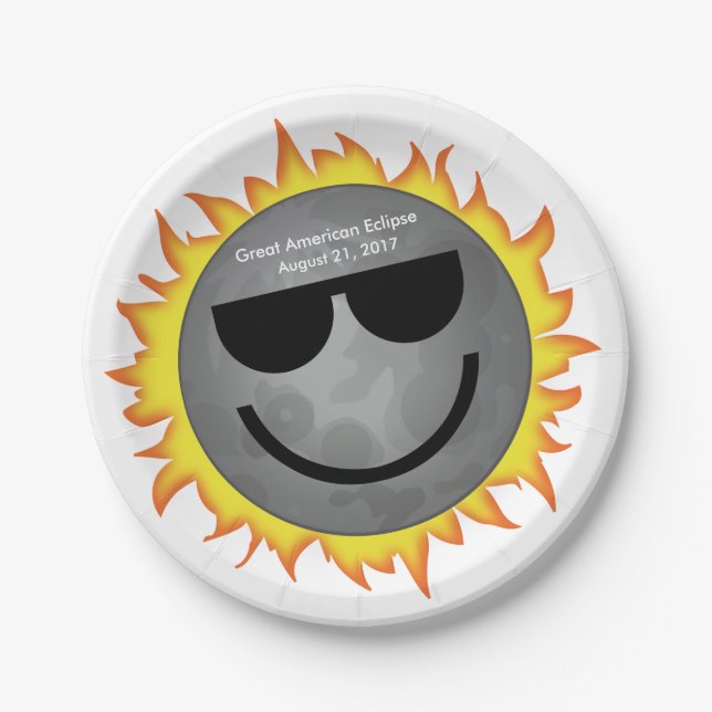 Plato De Papel Placas de papel de la pieza del eclipse (Anverso)