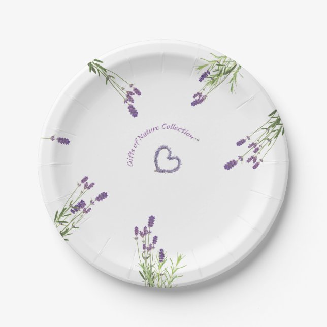 Plato De Papel Placas de papel de lavanda 7" (Anverso)