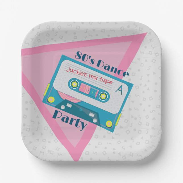 Plato De Papel Placas de papel de los años 80, placas de papel cu (Anverso)