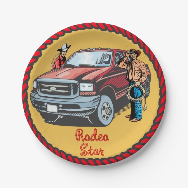 Plato De Papel Placas de papel de los Fiestas occidentales (Anverso)