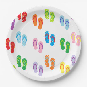 Plato De Papel Placas de papel de los "flips-flopes"