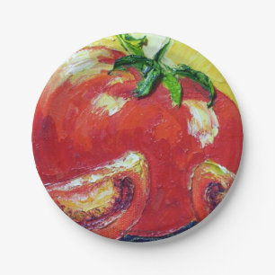 Plato De Papel Placas de papel de los tomates por París Wyatt