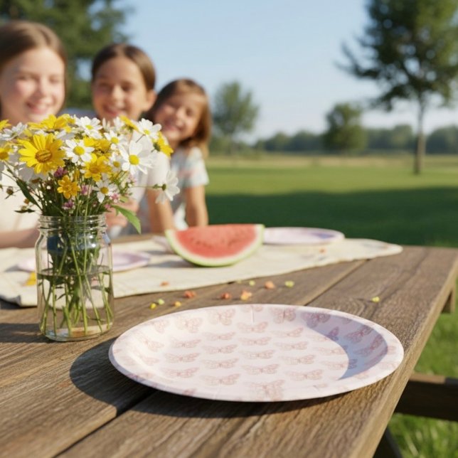 Plato De Papel Placas de papel de mariposa (Subido por el creador)
