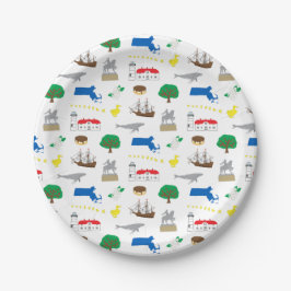 Plato De Papel Placas de papel de Massachusetts