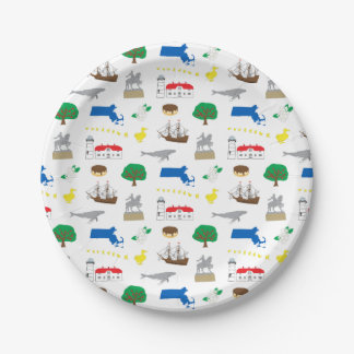 Plato De Papel Placas de papel de Massachusetts