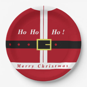 Plato De Papel Placas de papel de Navidades Santa