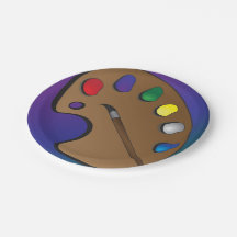 Placas de papel de paleta de artistas