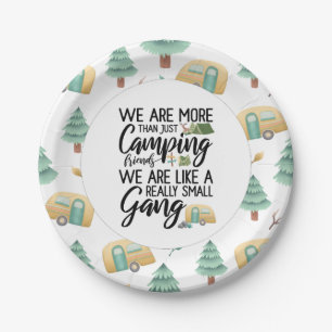 Plato De Papel Placas de papel de pandilla de camping