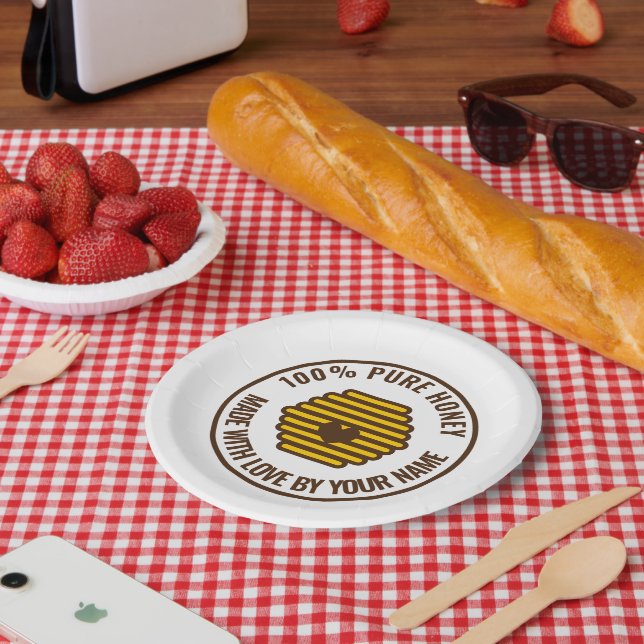 Plato De Papel Placas de papel de papel de papel de la colmena am (Picnic)