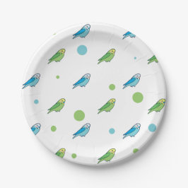 Plato De Papel Placas de papel de parakeet