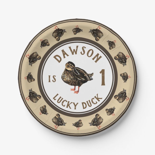 Plato De Papel Placas de papel de pato (Anverso)