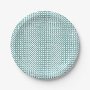 Plato De Papel Placas de papel de patrón espiral azul