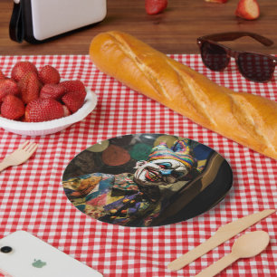 Plato De Papel Placas de papel de payaso espeluznantes