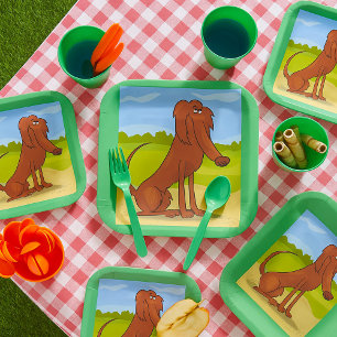 Plato De Papel Placas de papel de perro de ciervo irlandés Pure B