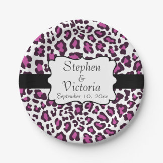 Plato De Papel Placas de papel de Personalizado blanco morado Leo