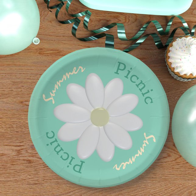 Plato De Papel Placas de papel de Personalizado picnic de verano  (Fun summer picnic paper plate just for you)