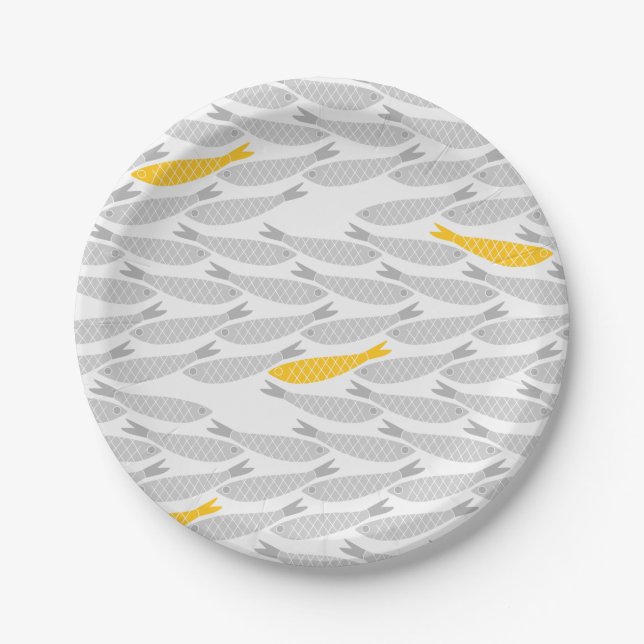 Plato De Papel Placas de papel de pescado (Anverso)