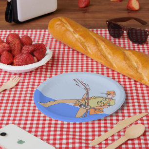 Plato De Papel Placas de papel de pescador