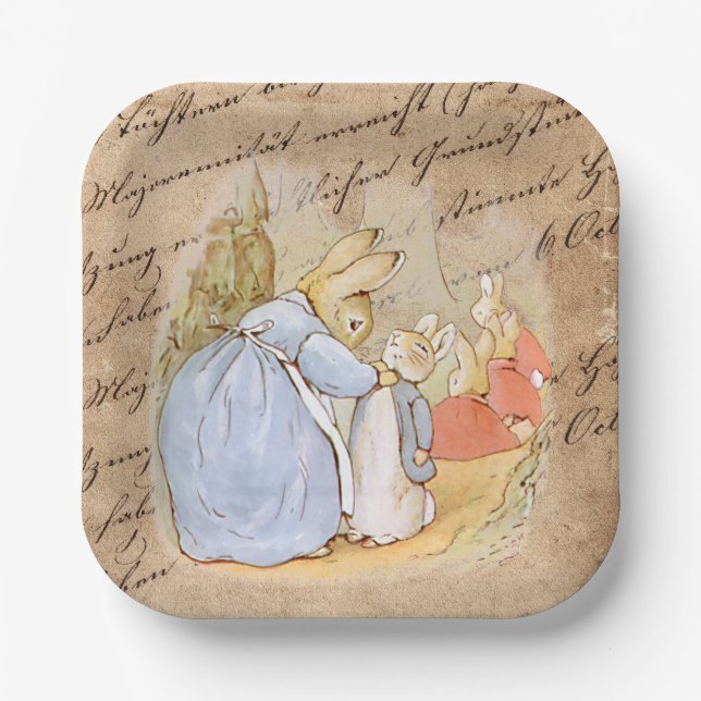 Plato De Papel Placas de papel de Peter Rabbit (mamá) (Anverso)