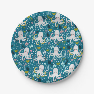 Plato De Papel Placas de papel de pulpo