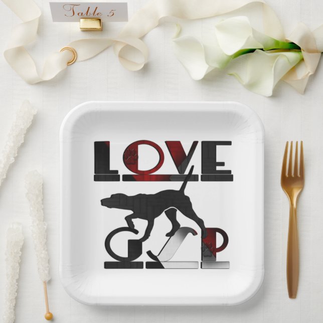 Plato De Papel Placas de papel de punteros de transmisión corta ( (Boda)