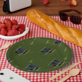 Plato De Papel Placas de papel de rama de olivo