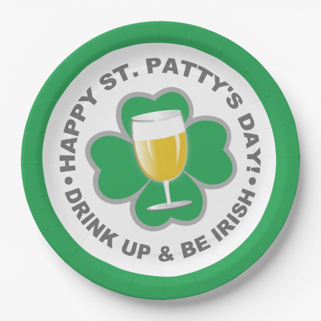 Plato De Papel Placas de papel de San Patricio (Anverso)