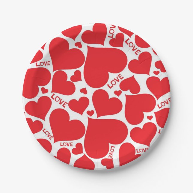 Plato De Papel Placas de papel de San Valentín (Anverso)