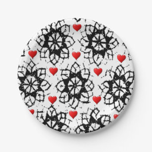 Plato De Papel Placas de papel de San Valentín