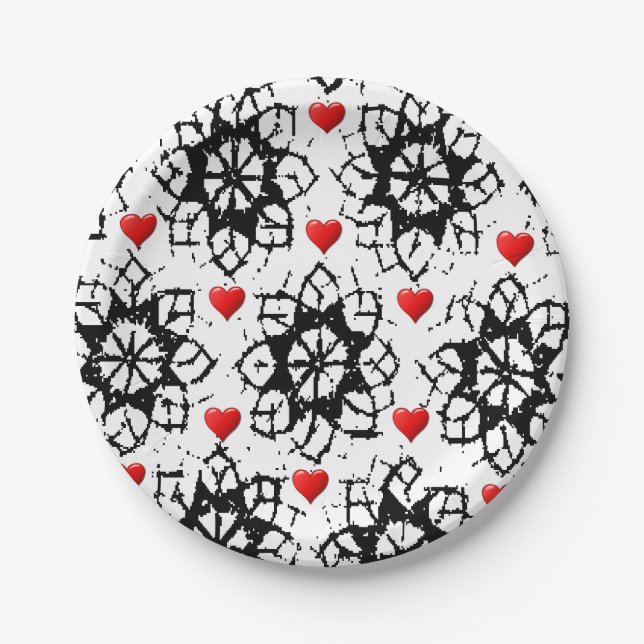 Plato De Papel Placas de papel de San Valentín (Anverso)