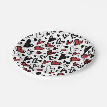 Placas de papel de San Valentín