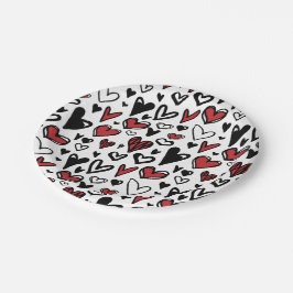 Plato De Papel Placas de papel de San Valentín