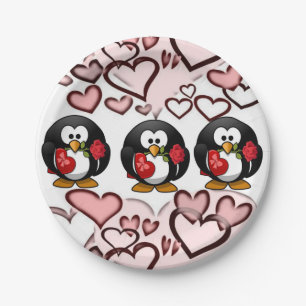 Plato De Papel Placas de papel de San Valentín