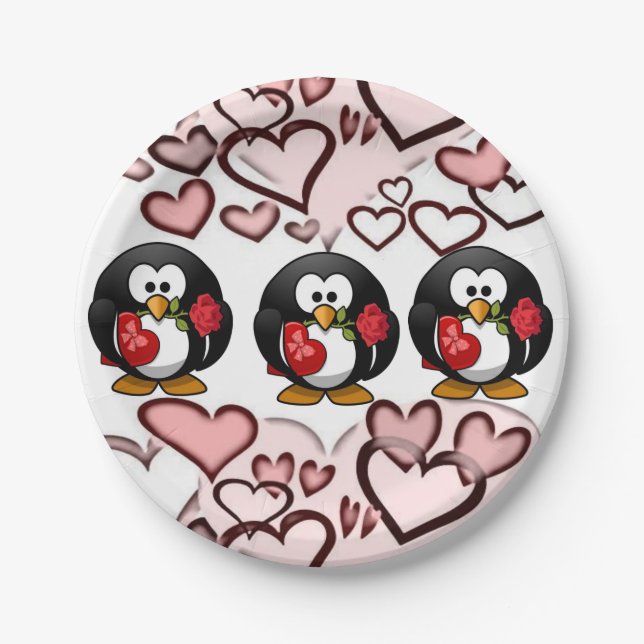 Plato De Papel Placas de papel de San Valentín (Anverso)