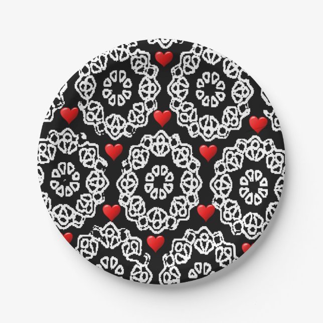Plato De Papel Placas de papel de San Valentín (Anverso)