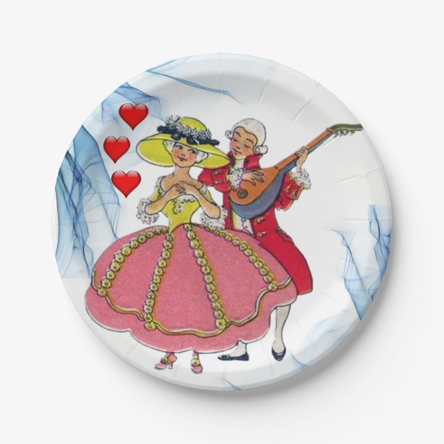 Plato De Papel Placas de papel de San Valentín (Anverso)