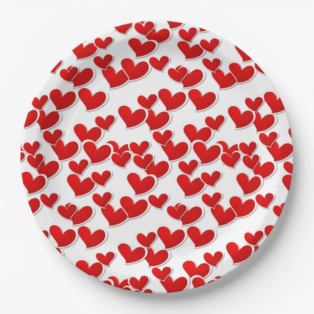 Plato De Papel Placas de papel de San Valentín (Anverso)