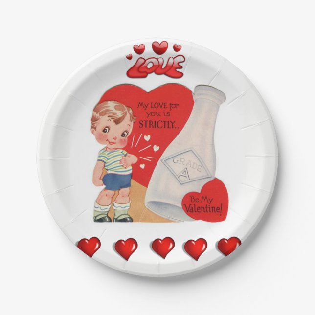 Plato De Papel Placas de papel de San Valentín (Anverso)