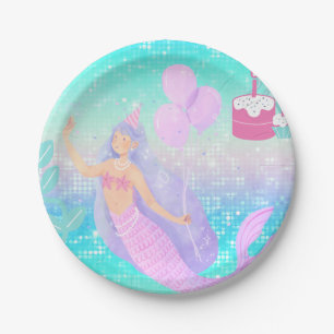 Plato De Papel Placas de papel de sirena