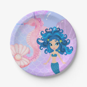 Plato De Papel Placas de papel de sirena