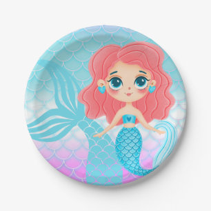 Plato De Papel Placas de papel de sirena