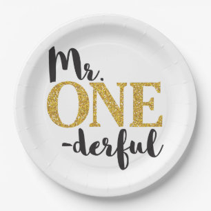 Plato De Papel Placas de papel de Sr. ONEderful 9"
