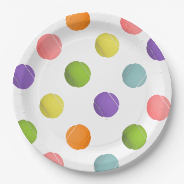 Plato De Papel Placas de papel de tenis (Anverso)