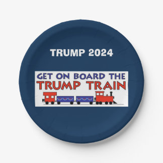 PLATO DE PAPEL PLACAS DE PAPEL DE TREN DE TRUMP