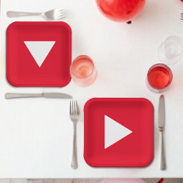 Plato De Papel Placas de papel de tubo de Bday