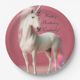Plato De Papel Placas de papel de Unicornio