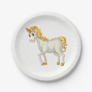 Plato De Papel Placas de papel de Unicornio